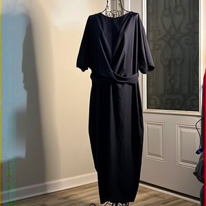 SHEIN Navy Long Dress with Waist Detail